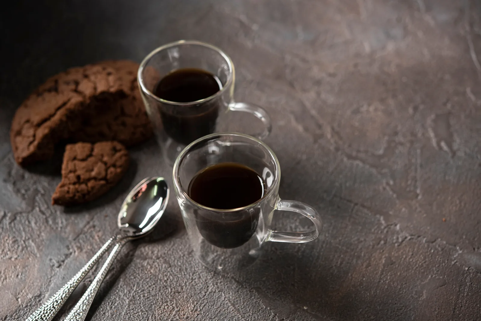 Two espresso shots side by side